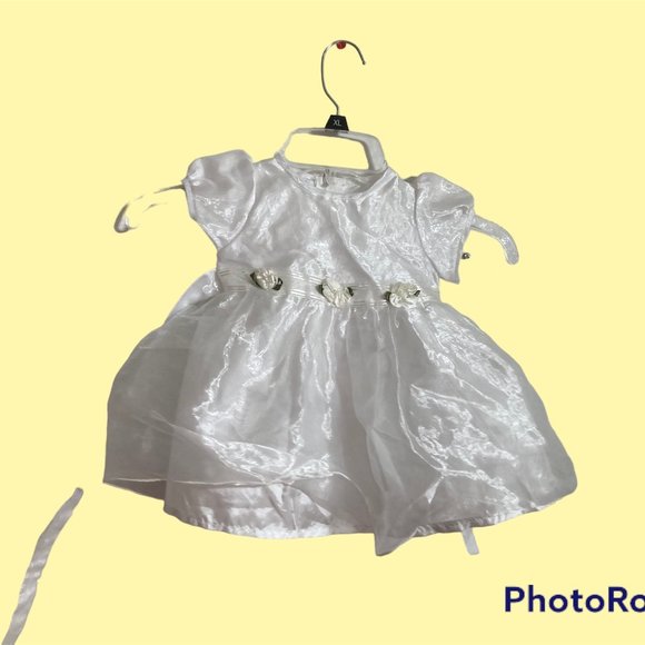 Peachy Kids White Dress Girls Size 12M - Picture 1 of 8